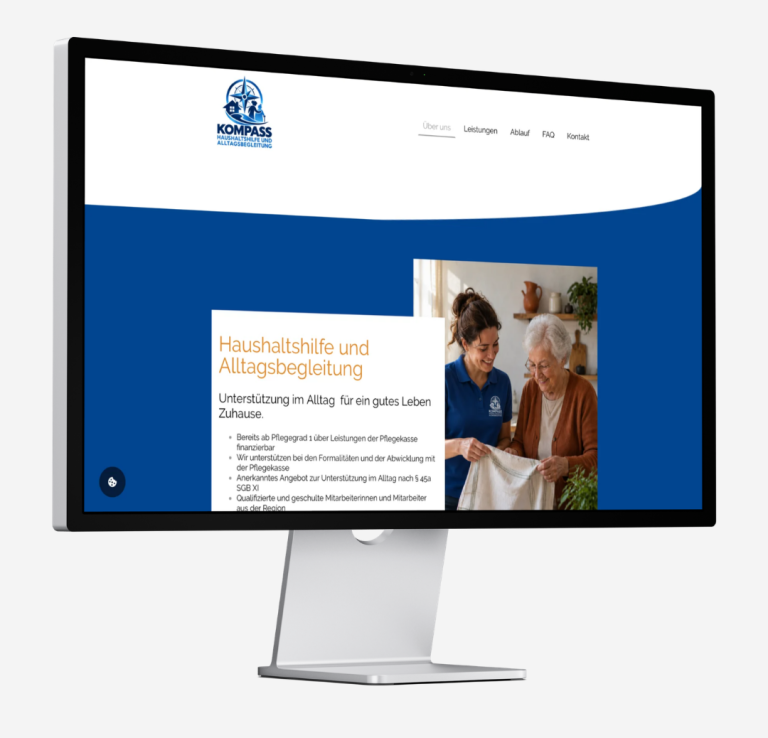 Website vom Kompass Haushaltshilfe Website vom Kompass Haushaltshilfe